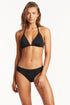 Sea Level Scalloped Halter Slide Tri Top
